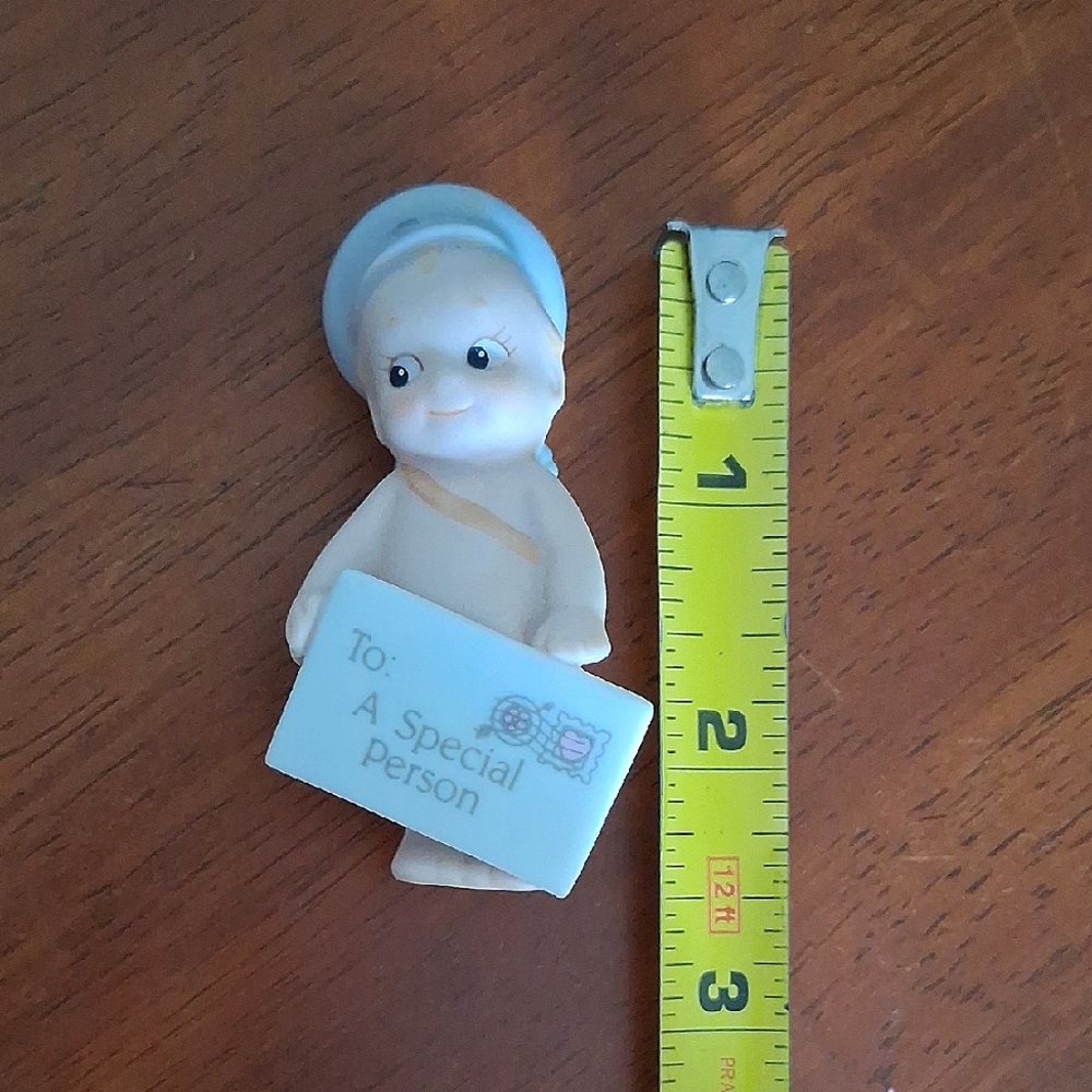 Jesco 1993 Kewpie Bisque Matte Finish Ceramic Figurine Mail Carrier Vintage